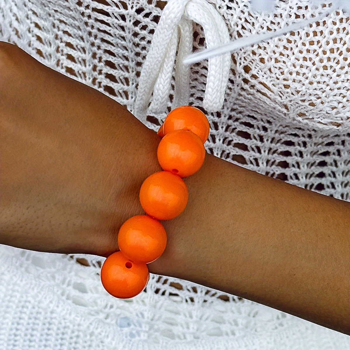 Boho Resin Beaded Bracelet for Everyday Wear & Parties